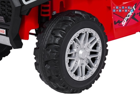 Quad Sport TX ATV na akumulator - czerwony, 4x35W 24V/7Ah, EVA, pilot, ekoskóra, Bluetooth [HL699]