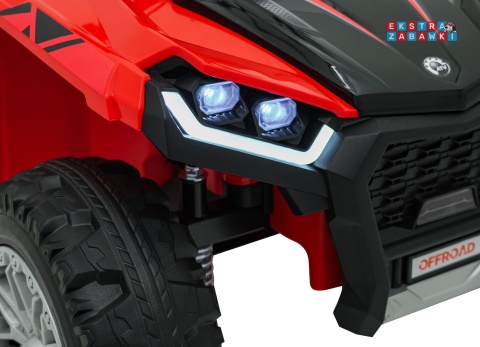 Quad Sport TX ATV na akumulator - czerwony, 4x35W 24V/7Ah, EVA, pilot, ekoskóra, Bluetooth [HL699]