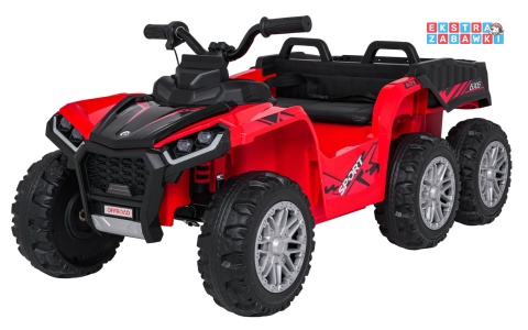 Quad Sport TX ATV na akumulator - czerwony, 4x35W 24V/7Ah, EVA, pilot, ekoskóra, Bluetooth [HL699]