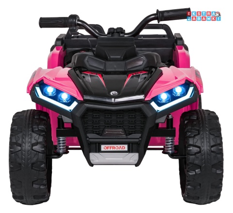 Quad Sport TX ATV na akumulator - różowy, 4x35W 24V/7Ah, pilot, EVA, ekoskóra, Bluetooth [HL699]