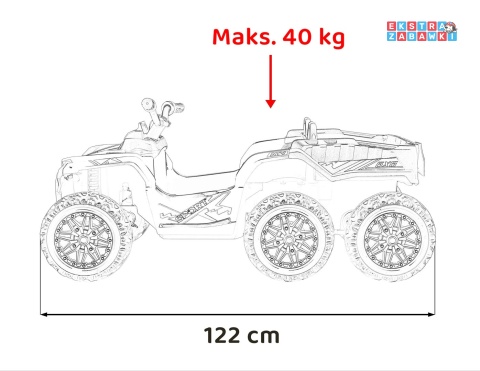 Quad Sport TX ATV na akumulator - różowy, 4x35W 24V/7Ah, pilot, EVA, ekoskóra, Bluetooth [HL699]
