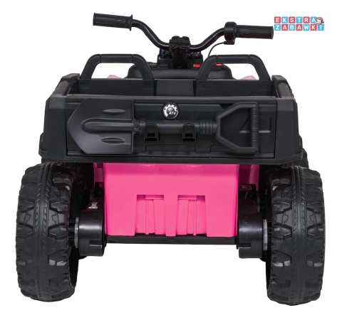 Quad Sport TX ATV na akumulator - różowy, 4x35W 24V/7Ah, pilot, EVA, ekoskóra, Bluetooth [HL699]