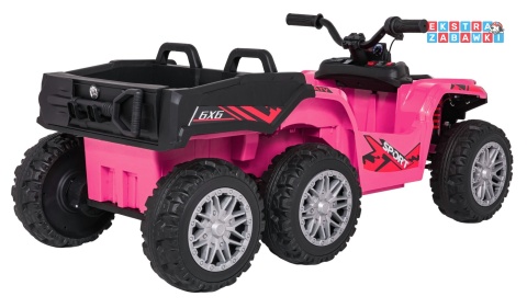 Quad Sport TX ATV na akumulator - różowy, 4x35W 24V/7Ah, pilot, EVA, ekoskóra, Bluetooth [HL699]