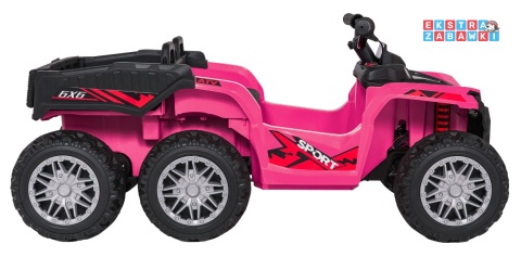 Quad Sport TX ATV na akumulator - różowy, 4x35W 24V/7Ah, pilot, EVA, ekoskóra, Bluetooth [HL699]