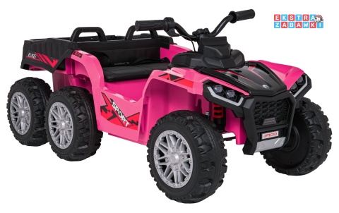 Quad Sport TX ATV na akumulator - różowy, 4x35W 24V/7Ah, pilot, EVA, ekoskóra, Bluetooth [HL699]