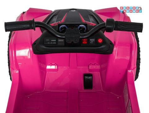 Quad Sport TX ATV na akumulator - różowy, 4x35W 24V/7Ah, pilot, EVA, ekoskóra, Bluetooth [HL699]