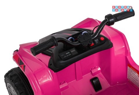 Quad Sport TX ATV na akumulator - różowy, 4x35W 24V/7Ah, pilot, EVA, ekoskóra, Bluetooth [HL699]