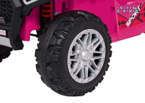 Quad Sport TX ATV na akumulator - różowy, 4x35W 24V/7Ah, pilot, EVA, ekoskóra, Bluetooth [HL699]