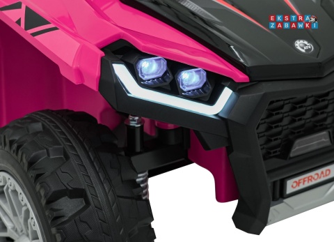 Quad Sport TX ATV na akumulator - różowy, 4x35W 24V/7Ah, pilot, EVA, ekoskóra, Bluetooth [HL699]