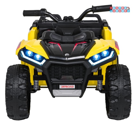 Quad Sport TX ATV na akumulator - żółty, 4x35W 24V/7Ah, pilot, EVA, ekoskóra, Bluetooth [HL699]
