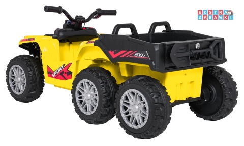Quad Sport TX ATV na akumulator - żółty, 4x35W 24V/7Ah, pilot, EVA, ekoskóra, Bluetooth [HL699]