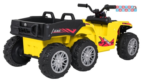 Quad Sport TX ATV na akumulator - żółty, 4x35W 24V/7Ah, pilot, EVA, ekoskóra, Bluetooth [HL699]