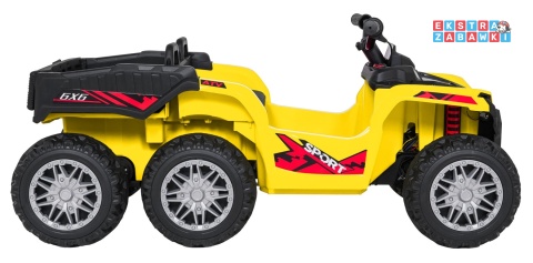 Quad Sport TX ATV na akumulator - żółty, 4x35W 24V/7Ah, pilot, EVA, ekoskóra, Bluetooth [HL699]