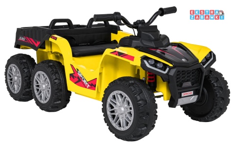 Quad Sport TX ATV na akumulator - żółty, 4x35W 24V/7Ah, pilot, EVA, ekoskóra, Bluetooth [HL699]