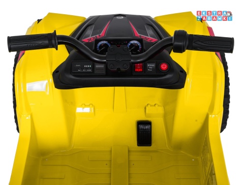 Quad Sport TX ATV na akumulator - żółty, 4x35W 24V/7Ah, pilot, EVA, ekoskóra, Bluetooth [HL699]