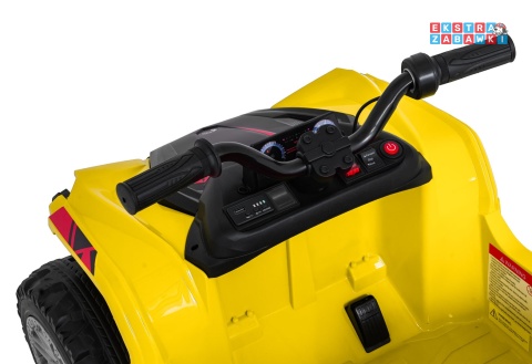 Quad Sport TX ATV na akumulator - żółty, 4x35W 24V/7Ah, pilot, EVA, ekoskóra, Bluetooth [HL699]