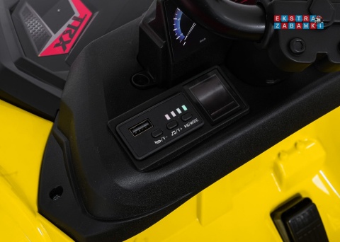 Quad Sport TX ATV na akumulator - żółty, 4x35W 24V/7Ah, pilot, EVA, ekoskóra, Bluetooth [HL699]