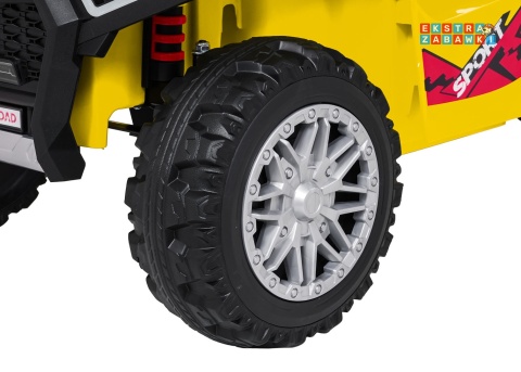 Quad Sport TX ATV na akumulator - żółty, 4x35W 24V/7Ah, pilot, EVA, ekoskóra, Bluetooth [HL699]