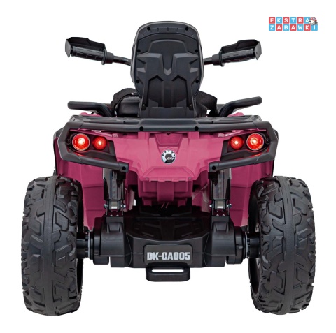 Quad CAN-AM Outlander ATV na akumulator - różowy, 4x200W 24V/7Ah, EVA, LED, ekoskóra [CA005]