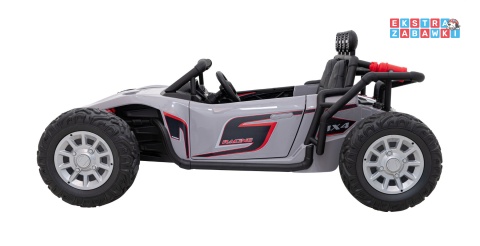 Buggy Racing 5 dwuosobowy na akumulator - szary, 2x200W 24V/7Ah, pilot, panel audio, LED, wolny start [JS3168]