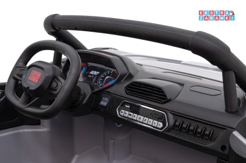Buggy Racing 5 dwuosobowy na akumulator - szary, 2x200W 24V/7Ah, pilot, panel audio, LED, wolny start [JS3168]