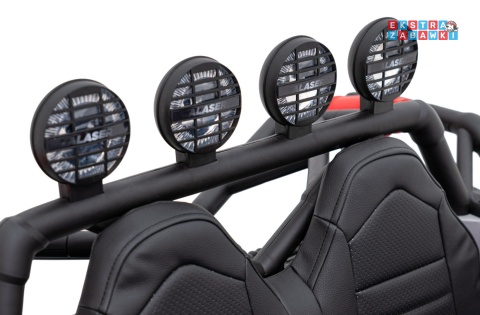 Buggy Racing 5 dwuosobowy na akumulator - szary, 2x200W 24V/7Ah, pilot, panel audio, LED, wolny start [JS3168]