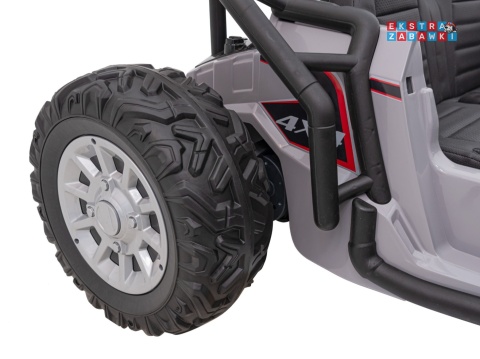 Buggy Racing 5 dwuosobowy na akumulator - szary, 2x200W 24V/7Ah, pilot, panel audio, LED, wolny start [JS3168]