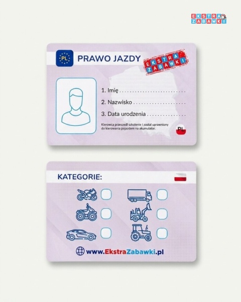 TABLICE Z IMIENIEM DZIECKA + PRAWO JAZDY + SMYCZ