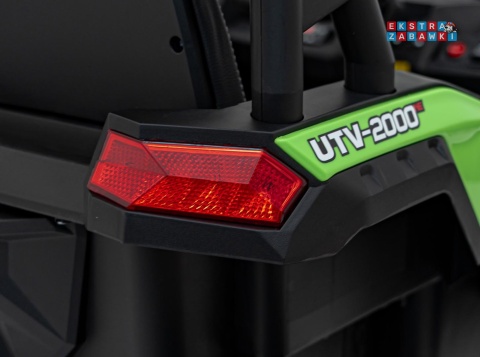 Buggy UTV Racing na akumulator - zielony, 4x45W 12V/10Ah, pilot, panel muzyczny, LED, EVA, wolny start [A036]