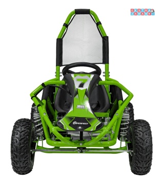 Gokart Mud Monster na akumulator - zielony, 1x1000W, 48V/20Ah, koła pompowane, sportowe siedzenie z pasami [GK008E]
