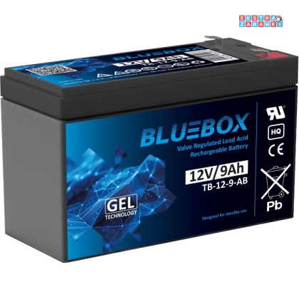 BLUEBOX akumulator żelowy 12V/9Ah - wymiary 15 x 6.5 x 10 cm ± 1mm