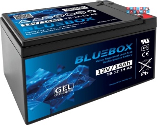 BLUEBOX akumulator żelowy 12V/14Ah - wymiary 15 x 9.8 x 9.5 cm ± 1mm