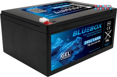 BLUEBOX akumulator żelowy 24V/14Ah - wymiary 19 x 15 x 10 cm ± 1mm