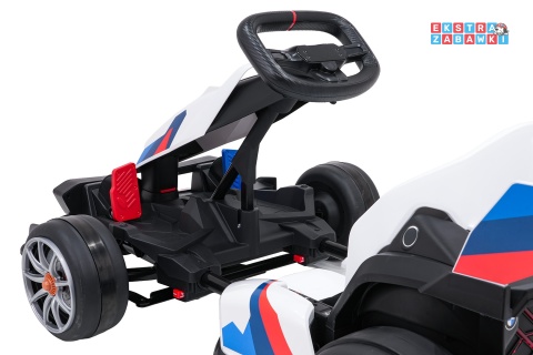 Gokart BMW na akumulator - biały, 2x200W 24V/9Ah, wolny start, sportowe siedzenie [BDM00978]