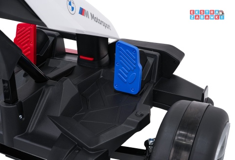 Gokart BMW na akumulator - biały, 2x200W 24V/9Ah, wolny start, sportowe siedzenie [BDM00978]