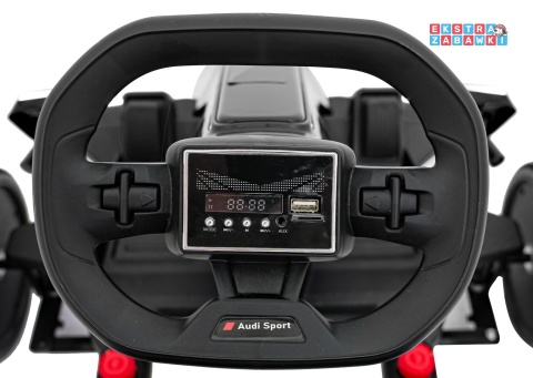 Gokart Audi na akumulator - czarny, 2x150W 24V/7Ah, LED, MP3, radio FM, EVA, BT, drift/sport [AHL007A]