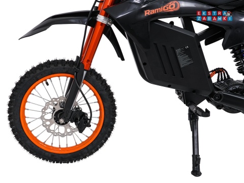 Motor E-RIDER X na akumulator - czarny, 1x2000W 48V/20.8Ah Li-ion, do 50km/h, hamulce tarczowe, pompowane opony [HP135E]