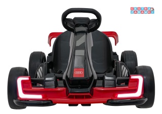 Gokart Audi na akumulator - czerwony, 2x150W 24V/7Ah, LED, MP3, radio FM, EVA, BT, drift/sport [AHL007A]
