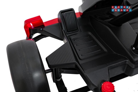 Gokart Audi na akumulator - czerwony, 2x150W 24V/7Ah, LED, MP3, radio FM, EVA, BT, drift/sport [AHL007A]
