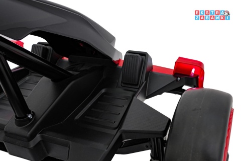 Gokart Audi na akumulator - czerwony, 2x150W 24V/7Ah, LED, MP3, radio FM, EVA, BT, drift/sport [AHL007A]