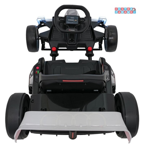 Gokart Audi na akumulator - biały, 2x150W 24V/7Ah, LED, MP3, radio FM, EVA, BT, drift/sport [AHL007A]