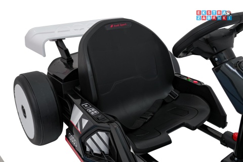 Gokart Audi na akumulator - biały, 2x150W 24V/7Ah, LED, MP3, radio FM, EVA, BT, drift/sport [AHL007A]