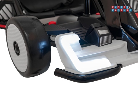 Gokart Audi na akumulator - biały, 2x150W 24V/7Ah, LED, MP3, radio FM, EVA, BT, drift/sport [AHL007A]