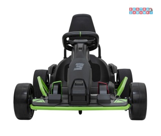 Gokart Fast 3 z driftem na akumulator - czarny, 2x150W 24V/14Ah, radio, LED, pasy, EVA, BT [BDM0933]