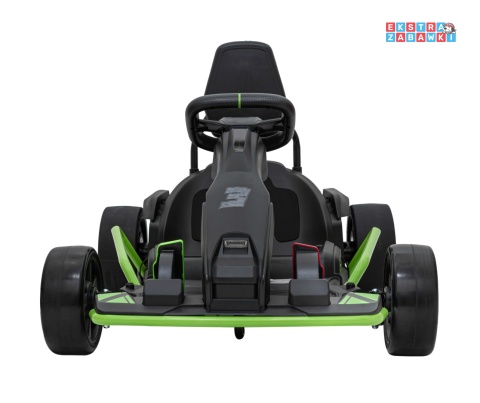 Gokart Fast 3 z driftem na akumulator - czarny, 2x150W 24V/14Ah, radio, LED, pasy, EVA, BT [BDM0933]