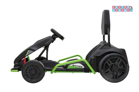 Gokart Fast 3 z driftem na akumulator - czarny, 2x150W 24V/14Ah, radio, LED, pasy, EVA, BT [BDM0933]