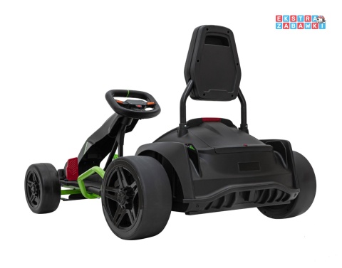Gokart Fast 3 z driftem na akumulator - czarny, 2x150W 24V/14Ah, radio, LED, pasy, EVA, BT [BDM0933]