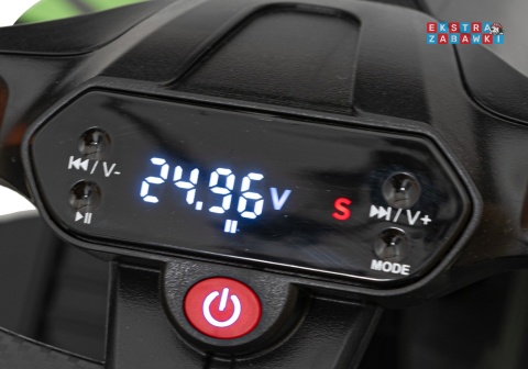 Gokart Fast 3 z driftem na akumulator - czarny, 2x150W 24V/14Ah, radio, LED, pasy, EVA, BT [BDM0933]