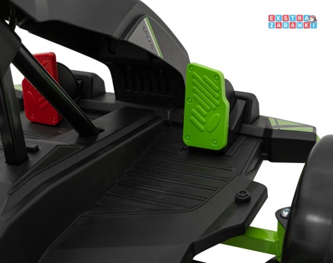 Gokart Fast 3 z driftem na akumulator - czarny, 2x150W 24V/14Ah, radio, LED, pasy, EVA, BT [BDM0933]