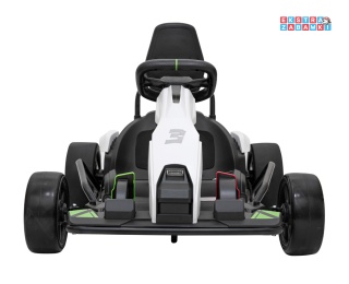 Gokart Fast 3 z driftem na akumulator - biały, 2x150W 24V/14Ah, radio, LED, pasy, EVA, BT [BDM0933]